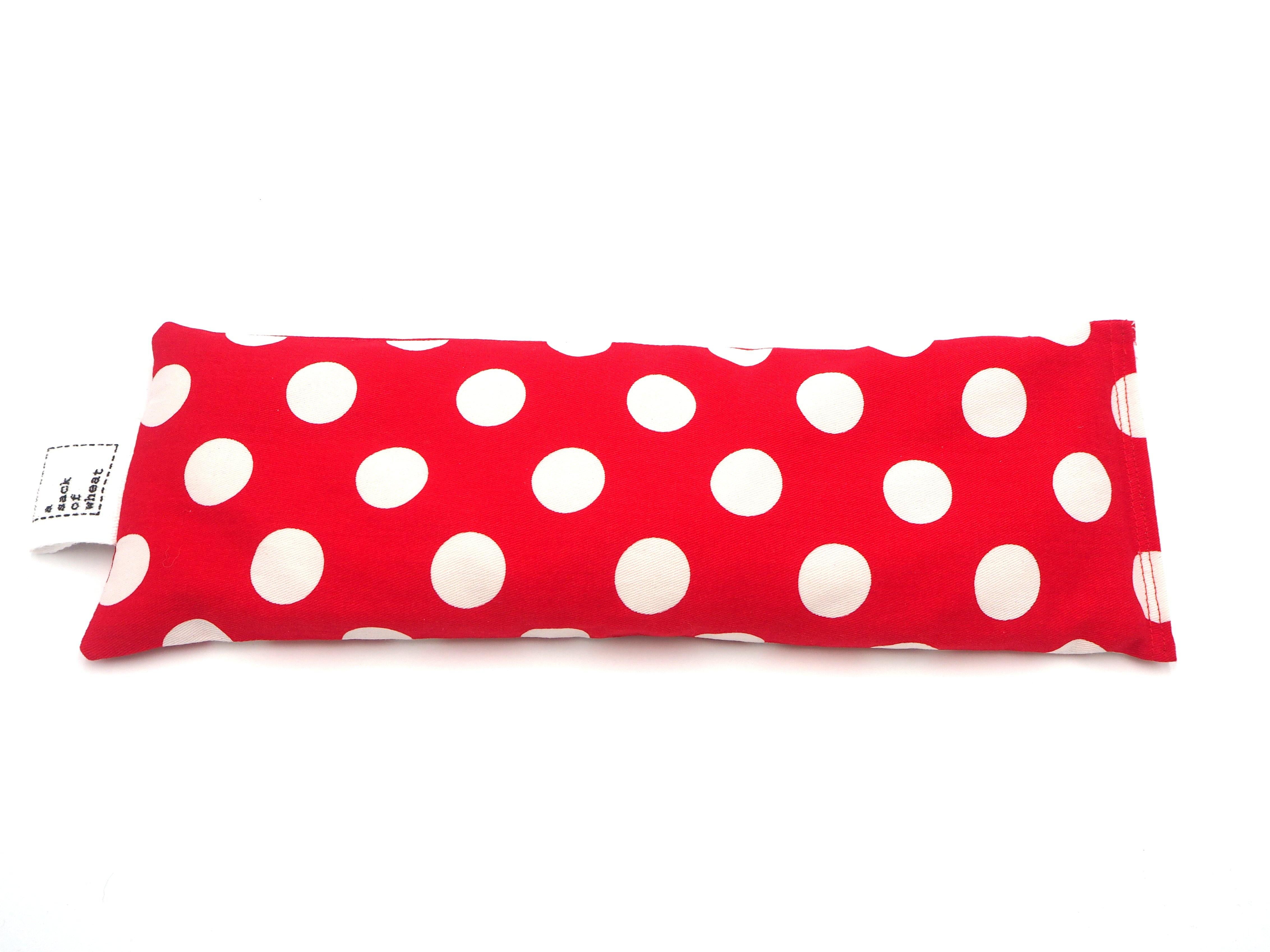 Flat view of A Sack Of Wheat, in a stunning Red & White Polka Dot print, 100% cotton fabric Image