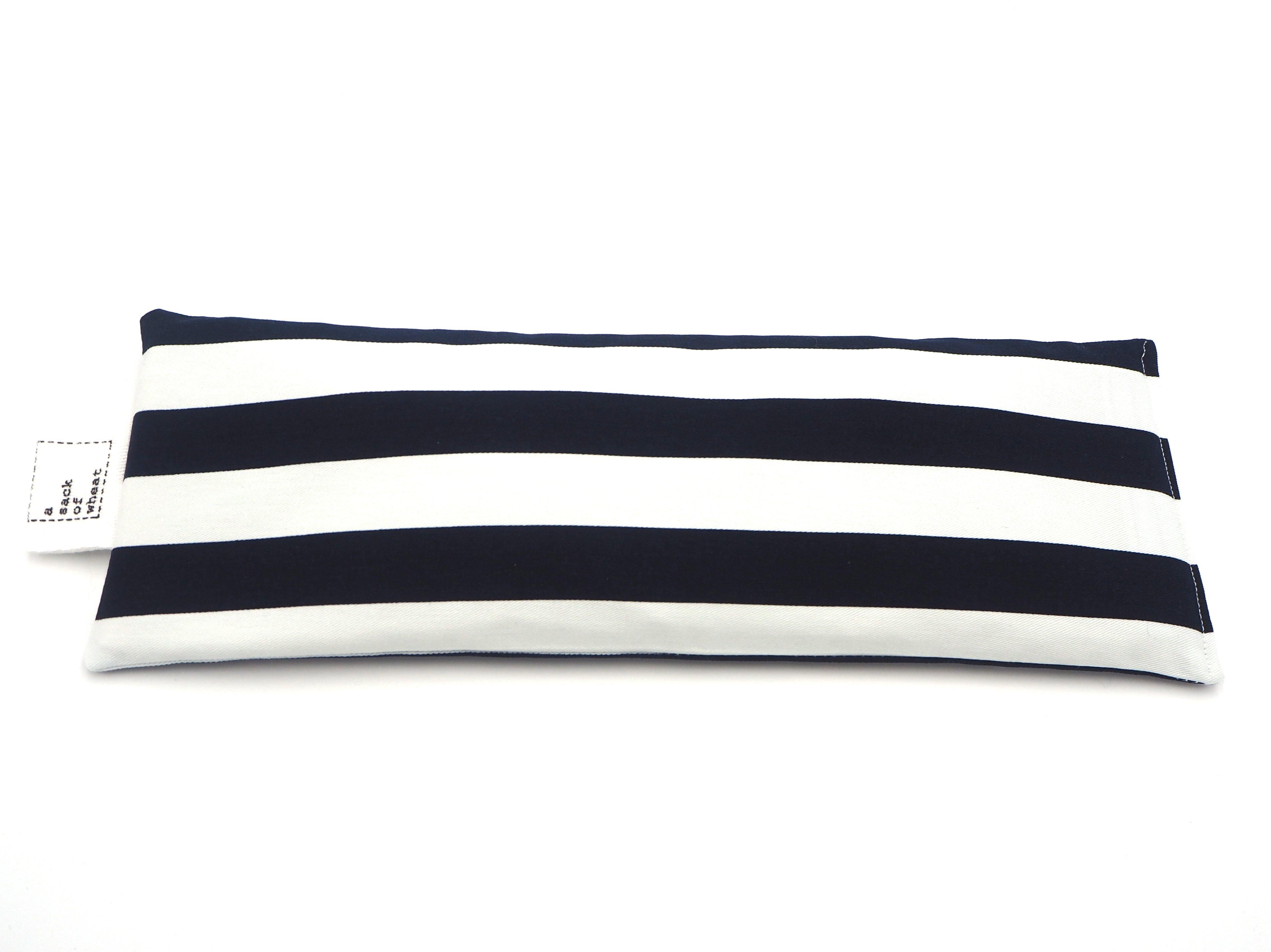 Flat view of A Sack Of Wheat, featuring a classic Navy & White striped print, 100% cotton fabric