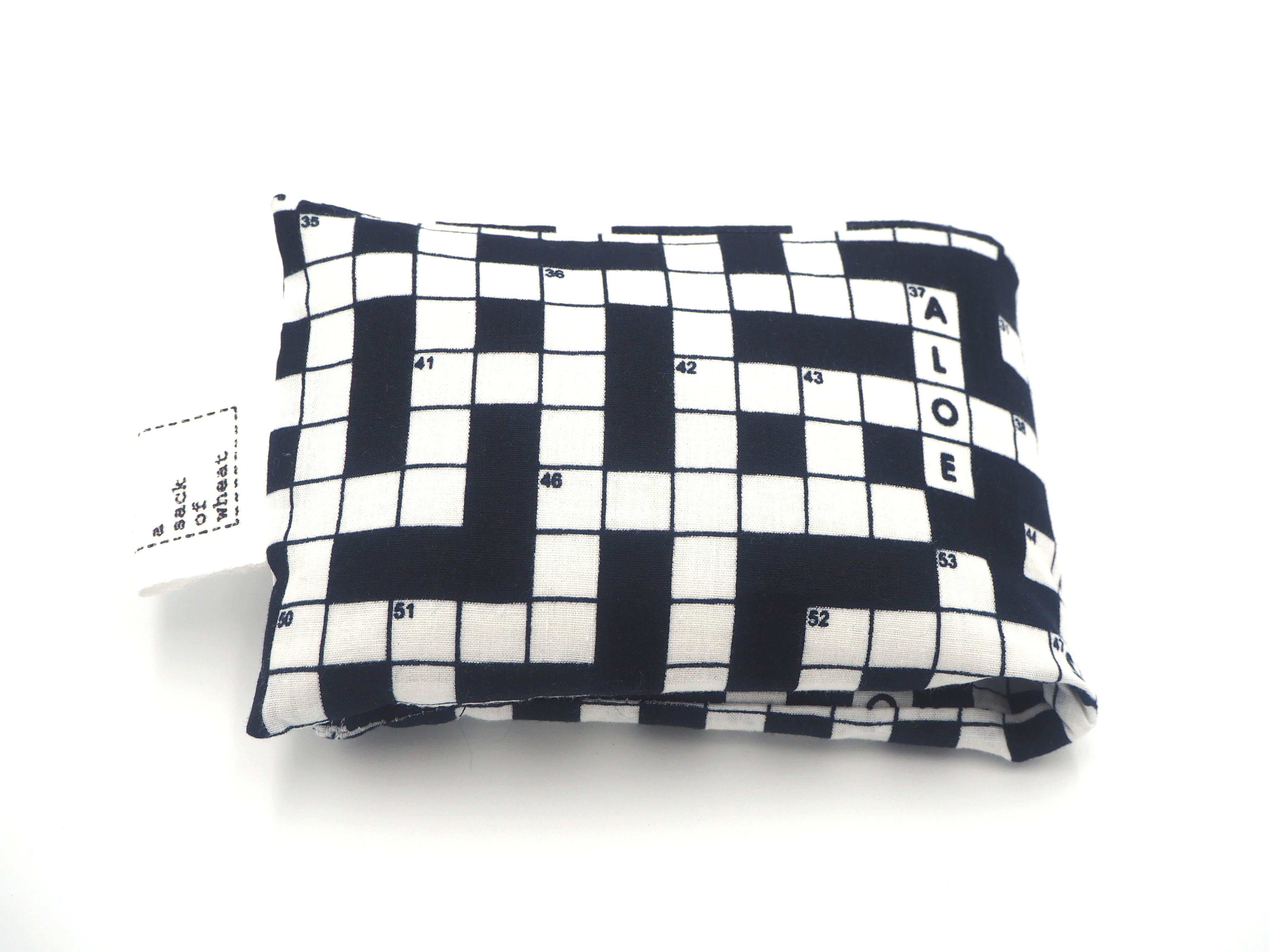 Folded view of A Sack Of Wheat, in 'a one of a kind', Crossword Puzzle print, 100% cotton fabric