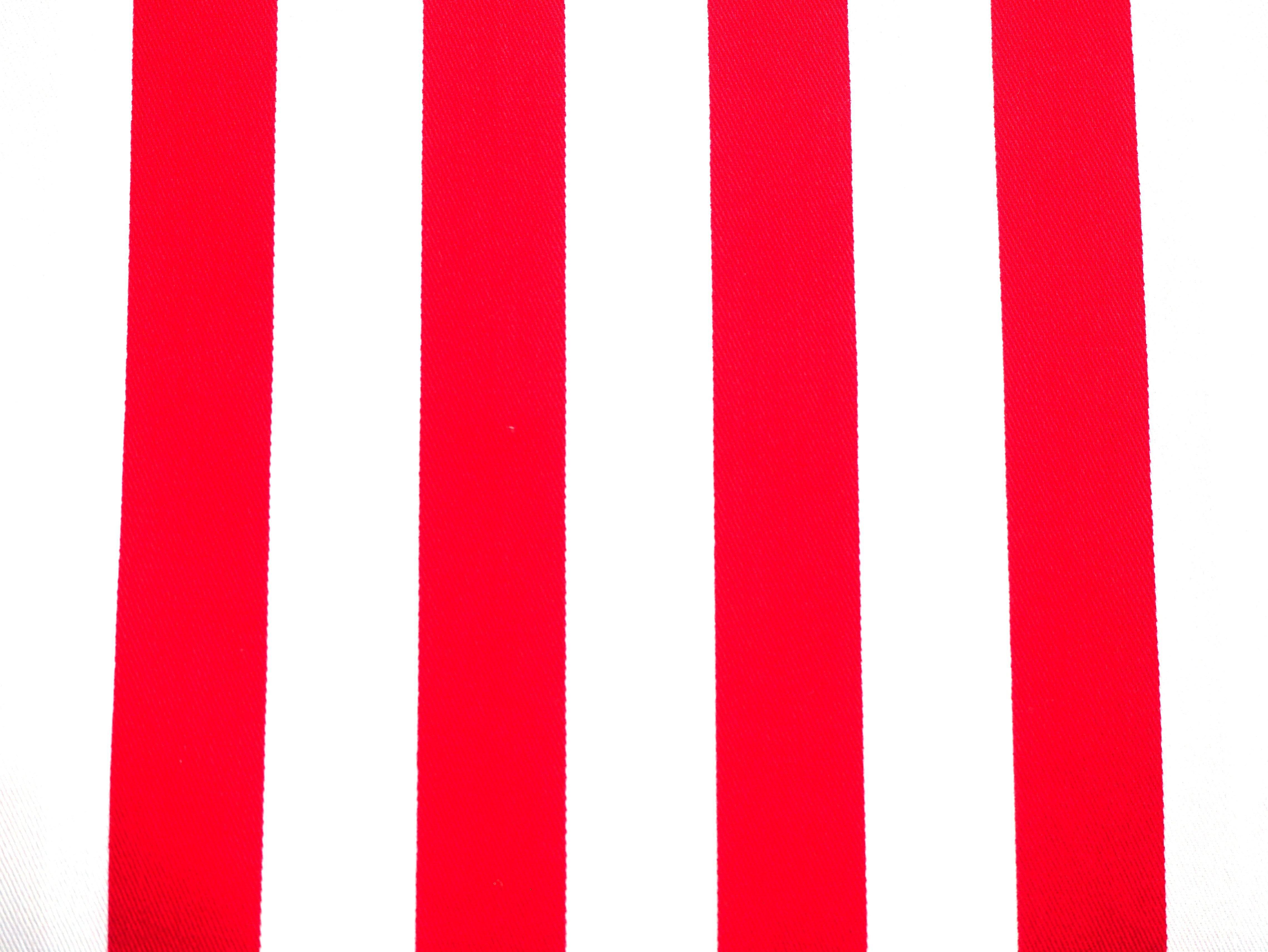 Classic Red & White Striped print, 100% cotton fabric